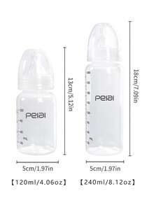 1pc Baby Standard Caliber PP Milk Bottle With Silicone Nipple, Anti-Drop And Durable, Suitable For 0-1 Year Old Babies - Multicolor - View 11
