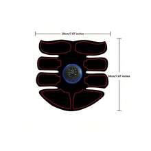 1PC Inalámbrico EMS estimulador muscular Cinturón para dar forma abdominal - Entrenador de Abs para entrenamiento en casa y oficina - Equipo de fitness para hombres y mujeres - Negro - Ver 8