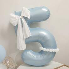 1 Bóng bay số lớn màu xanh nhạt mờ 40 inch hình nơ hình ngọc trai kích thước 0-9 dùng làm đạo cụ chụp ảnh cho tiệc sinh nhật, trang trí tiệc, bóng bay số, trang trí bóng bay năm mới, trang trí bóng bay tiệc, kỷ niệm, bóng bay trang trí đám cưới. - Màu xanh lam - Xem 8