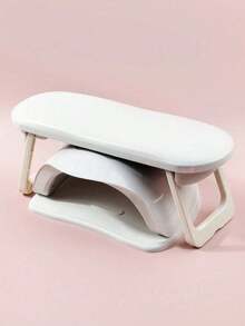 适用于美甲师的可折叠美甲扶手、适用于美甲师的带软垫的美甲手托垫、适用于丙烯酸美甲的马卡龙风格手托架、带 PU 皮革的便携式丙烯酸手柄、用于凝胶抛光的指甲枕扶手支撑、适用于美甲桌和家庭沙龙的专业美甲用品，非常适合美甲师、美容师、DIY 爱好者和美甲护理初学者。 - 白色 - 查看 3