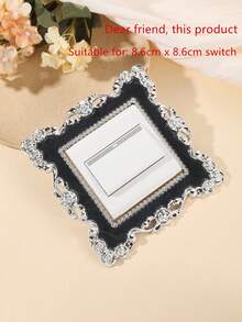 1 miếng dán tường hình hoa công tắc ổ cắm, miếng dán, miếng dán tường, miếng dán vinyl trang trí nhà cửa, vật dụng trang trí mùa xuân làm mới ngôi nhà của bạn, miếng dán trang trí Rama quà tặng sinh nhật tốt nghiệp - màu đen - Xem 3