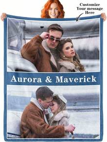 1 chiếc chăn lông cừu flannel có văn bản và hình ảnh tùy chỉnh, chăn mềm mại và thoải mái, thích hợp cho phòng ngủ, ghế sofa, văn phòng, cắm trại ngoài trời, du lịch, quà tặng ngày lễ, ý tưởng quà tặng hoàn hảo - 3 bức ảnh - Xem 11