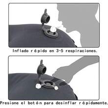 Azuldimen Almohadas inflables ultraligeras para Acampar: Almohada ergonómica comprimible para Soporte Lumbar y para el Cuello Mientras acampa, Hace mochileros, Caminatas (Azul) - Azul - Ver 3