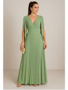 Women Long Dresses - 橄欖綠 - 查看 2