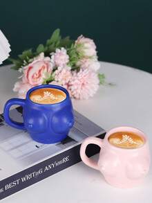 1 件 400ml 创意乳房形状陶瓷杯，独特有趣的人体艺术陶瓷杯，家用水杯，漱口杯，牙刷杯，早餐杯，办公杯，节日礼物 - 彩色 - 查看 8