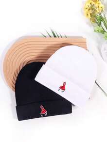 2 chiếc mũ len thêu tay thường ngày mùa đông mùa thu ngày lễ tình nhân ngày lễ tình nhân - Nhiều màu - Xem 5