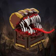 Treasure Box Monster Monster Building Set, Games Treasure Chest Model Suitable For Halloween & Christmas Decoration, Ideal For Family Gatherings And As Birthday Gifts. - Màu nâu Sô-cô-la - Xem 1