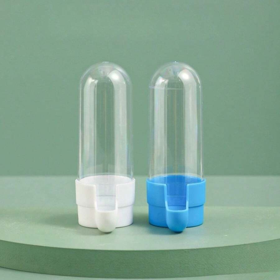 2 piezas Bebedero automático para pájaros, Fuente de agua para pájaros, Comedero y bebedero automático para loros, Adecuado para pájaros domésticos, loros, palomas, periquitos, Fácil instalación, Limpieza conveniente, Duradero, Tamaño: 90ml cada uno - Multicolor - Ver 1