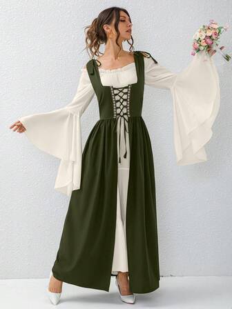 高品质女士成人紧身胸衣，文艺复兴时期复古公主裙，万圣节服装角色扮演