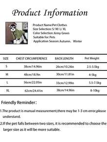 PETSIN 1pc LANGXINGCS Thickened Pet Hoodie, Soft And Comfortable Anti-Shedding Fabric, Hooded Warm Sweatshirt For Cats And Dogs, Suitable For Medium And Small Breeds Like Schnauzer, Pomeranian, Poodle In Autumn/Winter