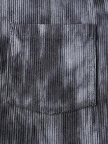 Camicia a maniche lunghe con costine alla moda da uomo, giacca casual sofisticata per primavera e autunno