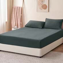 RUIKASI Microfibre Fitted Sheet, Oeko-Tex Certified Bed Linen, 30 Cm Deep Pocket, Anthracite Grey, 180 X 200 Cm - 06 - Taupe - View 10