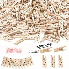 10/30/50/80/100/150/200Pcs Mini Clothes Peg, Small Wooden Clothes Peg, Clothes Peg For Drying Clothes, Clothes Peg For DIY Photo Craft Projects