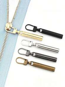 5-Piece Removable Metal Zipper Puller, Durable Zipper Puller Replacement, Fashion Design, Metal Zipper Puller Repair Kit, Universal Removable Zipper Slider Replacement With Hook And Loop, Zipper Slider - Easy To Install For Jackets, Clothing, Bags, Luggage, Jeans, Backpacks And DIY Projects - Durable, Replacement Zipper Puller - Multicolor - View 4