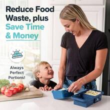 2 Cup Silicone Freezer Tray With Lids, Storing Lasagna, Leftovers, Sauces, Portioned Meals And More, Silicone Soup Freezer Molds Meal Prepping - Aqua - 2 - Pack - 藍莓+2個裝 - 查看 2