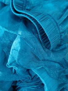 LUCIDVUE 1 Piece Summer Outfits For Women Skirt Peacock Blue Glittering Fabric Double Chiffon Skirt Two Ways To Wear It Beach Vacation Outfits Big Swing Elegant Skirts Return Long Dresses - Peacock Blue - View 10