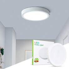 CANMEIJIA 1 件明亮高显示 LED 吸顶灯，现代风格白色吸顶灯，110V 220V LED 房间灯，强电安装，卧室装饰灯，适用于客厅、厨房、餐厅、走廊、商场 - 明裝面板燈 - 查看 4