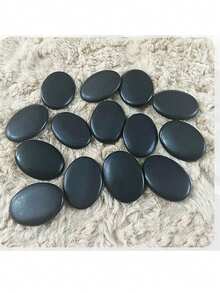 4/6 Pcs Large Hot Stone Massage Set: Professional Essential Thermotherapy Device For Relaxation And Pain Relief - No Power Required, No Batteries Required - Black - View 4