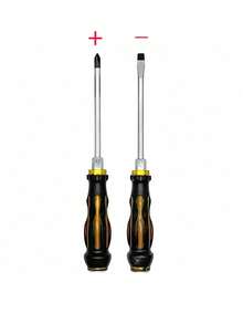 1pc Magnetic Screwdriver Set - Slotted & Head, Hammerable Impact Driver With Anti-Slip Grip, Heavy Duty Repair Tool For Home Improvement, DIY Projects, Electronics & Furniture Assembly - Multicolor - View 3