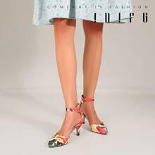 Women's IN3 D'Orsay Pumps Low Kitten Heels For Women Dress Shoes Pointed Closed Toe Wedding Bride Ankle Strap Dressy Silver Black Nude White Gold Heels For Women-2025 - 花黃色 - 查看 6