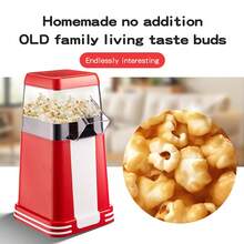 HONGMEI 1pc 1200W Electric Hot Air Popcorn Maker, High Popping Rate, 2-Minute Quick Popcorn Making, Healthy Oil-Free, Suitable For Family Movie Night - UK Plug(220-240V) - View 3