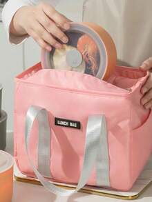 حقيبة عازلة من قماش الأكسفورد قطعة واحدة، حقيبة نزهة خارجية محمولة، حقيبة غداء كبيرة السعة مقاومة للماء مناسبة للأطفال والبالغين لحمل الفواكه والمشروبات والطعام، حقيبة تخزين مدرسية بسيطة، حقيبة تخزين للمعلم، حقيبة فصل دراسي، حقيبة غداء، حقيبة تخزين مدرسية، صندوق غداء للسفر للنساء، حقيبة عازلة للحرارة