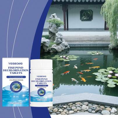 Chlorine Removing Tablets For Fish Tank, Cleans Dirt And Purifies Water Quality, Fish Tank Chlorine Removal And Water Maintenance Cleaning Tablets