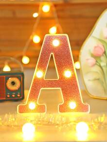 1 个 16 厘米/6.3 英寸粉色发光字母点亮您的房间，电池供电的 LED 字母灯，数字灯标志，适用于儿童房装饰、婚礼、生日派对装饰灯、家居和房间装饰字母灯、字母照明夜灯、圣诞装饰字母灯 - 深粉紅色 - 查看 6