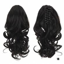 10 Inch Ponytail Extensions Clip On Ponytail Extensions Curly Wavy Ponytail Extensions Synthetic Heat-Resistant Claw Clip Ponytail Extensions For Women & Girls Voluminous Claw Clip Hairpiece For Weddings Parties & Everyday Wear,Halloween, Party