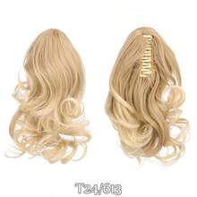 10 Inch Ponytail Extensions Clip On Ponytail Extensions Curly Wavy Ponytail Extensions Synthetic Heat-Resistant Claw Clip Ponytail Extensions For Women & Girls Voluminous Claw Clip Hairpiece For Weddings Parties & Everyday Wear,Halloween, Party