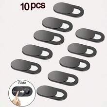 6pcs/10pcs/20pcs Camera Lens Cover, Metal Privacy Sticker For Smartphone, Computer, Webcam, Gift For Birthday, Easter, Boyfriend, Girlfriend - Black - View 6