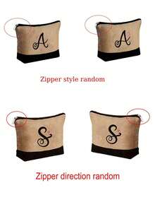 字母帆布手提袋套装，包含化妆包、洗漱包、钱包和个性化礼品袋，时尚休闲单肩包，适合婚礼、生日、海滩、度假、节日、上学等场合，是送给女性、妈妈、老师和朋友的绝佳礼物。 - 彩色 - 查看 9