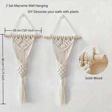 Macrame Wall Hanging, 2PCS Hanging Tapestry Room Apartment Dorm