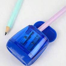 2/4/6/8/PCS Manual Pencil Sharpener - Dual Hole Compact Handheld Design, Suitable For Children, Students, Classrooms, And Home Offices Christmas Gifts, New Year Gifts. Random Color Pattern