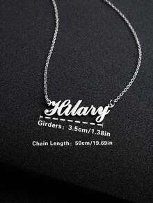 Dây chuyền thời trang sang trọng bằng vàng mờ tùy chỉnh, thích hợp làm quà tặng cho cặp đôi, bạn bè, gia đình, sinh nhật, kỷ niệm, ngày lễ - Bạc bóng - Xem 4