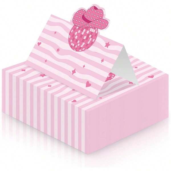 50/100pcs Pink Disco Theme Party Table Place Cards - Ideal For Weddings, Birthdays, Baptisms | Versatile Seat & Table Cards For Events, Dinners, And Parties