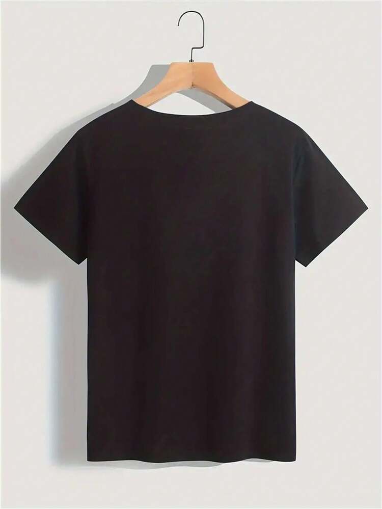 Men T-Shirts - 黑色 - 查看 2