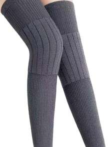 Extra Thick & Long Leg Warmers For Elderly, Knee Protection, Winter Thermal Leg Sleeves - Multicolor - View 8