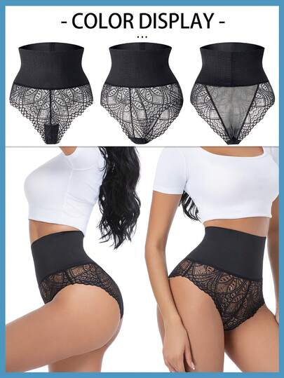 High Waist Mutande Lace Shapewear Panties For Women Tummy Control Briefs Mutande Modellanti Slimming Butt Lifter Underwear