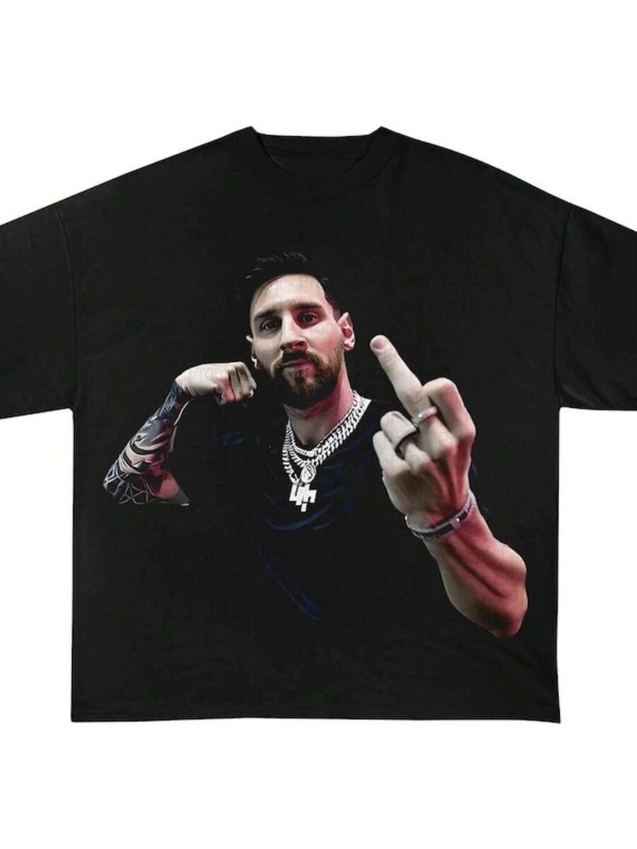 T-Shirt Vintage Style L Football Shirt L Unisex Fan Shirt For Sport Or Ev - màu đen - Xem 1