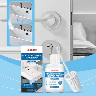 jakehoe Wall Repair Agent Household Multi-Functional Touch-Up Paint Floor Tile Toilet Bathroom Furniture Refurbishing Covering Scratches Repairing Blemishes Quick-Drying Waterproof 30g