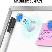 MaxGear Small White Board Dry Erase Board For Wall, Golden Aluminum Alloy Frame 16"X12" Hanging Whiteboard, Portable Double-Sided Magnetic Whiteboard For Students, Planning, Drawing, Memo - ColorD - 查看 4