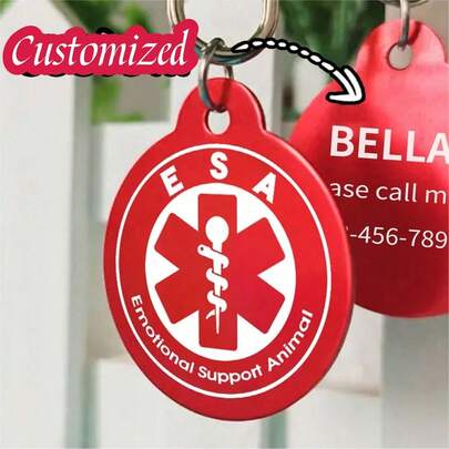 Médaille d'identification pour chien personnalisée, porte-clés silencieux personnalisé, médaille de chien silencieuse, médaille d'identification pour animal de compagnie, médaille de chien personnalisée