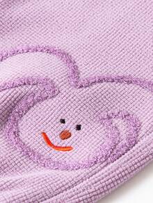 mini bala Baby Fleece Sweatpants Soft Warm Cozy Spring Pants Comfortable Daily Wear - Pink Purple - View 4