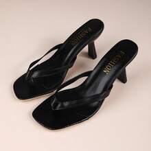 Sandalias de tacón de aguja de estilo minimalista, versátiles y transpirables para uso diario, para todas las estaciones