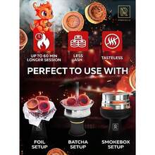 M. ROSENFELD Hookah Flavor Watermelon Mint Herbal Hookah Shisha Tobacco  Molasses 2.8 Ounce 30 Pcs Charcoal Tablets For Incense Hookah Charcoal Hookah Coals For Hookah