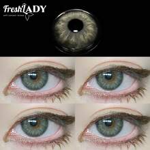 FRESH LADY Freshlady Back To School Contact Lenses Pupilentes Euphoria Illusion Colored Contact Lenses 1 Year Disposable Halloween Costume Cosplay - Grey - View 8