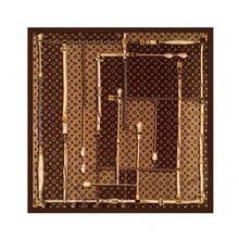 Large Square Scarves, Silk Scarves, Women's Headscarves Printed Scarves Satin, Printed Square Scarves, Silk Scarves, Smooth Fabrics, Headscarves, Binding Bags, Decorative Silk Scarves And Scarves For Daily Use - D9424-Đen - Xem 8