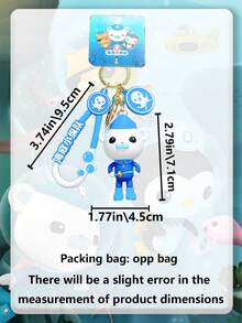 OCTONAUTS Decorações de festa de Ação de Graças, Natal e Halloween com tema OCTONAUTS, chaveiros genuínos em formato de personagens dos Octonauts, pingentes de animais fofos, decorações de bolsa, chaveiros de carro e presentes de festa de festival para troca mútua