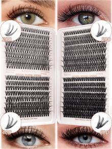 640pcs Capacity D-Curl Eyelash Curler, Large Capacity Eyelash Book, Eyelash Extension Kit (10D+20D+30D+40D+50D+60D+80D/50D+60D+80D+100D), Natural Eye Makeup, 10-16pcs Mixed Waterproof Faux Mink Hair False Eyelashes, 3D Individual Eyelash Set (124/200/270/290/300/184/448/570/560/576/640/60pcs) - DD - Xem 9